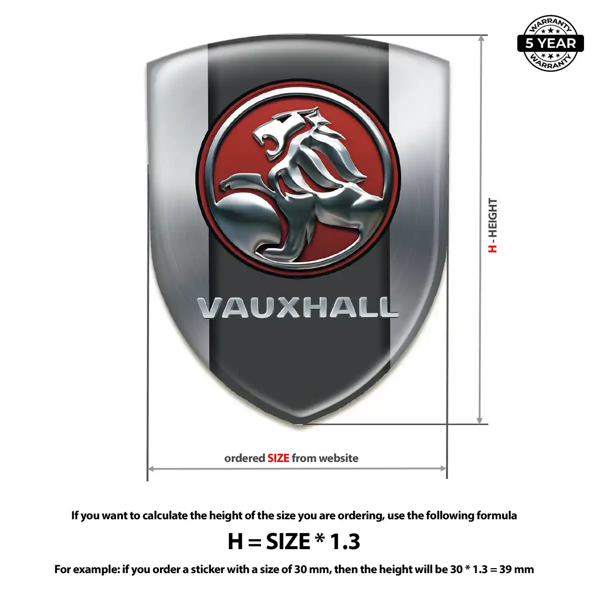 Vauxhall Emblem Logo Badge Opulent Line