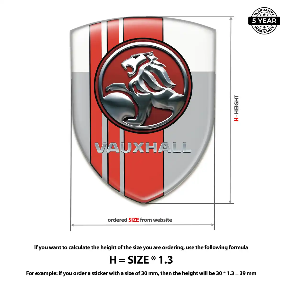 Vauxhall Emblem Logo Badge Outer Style