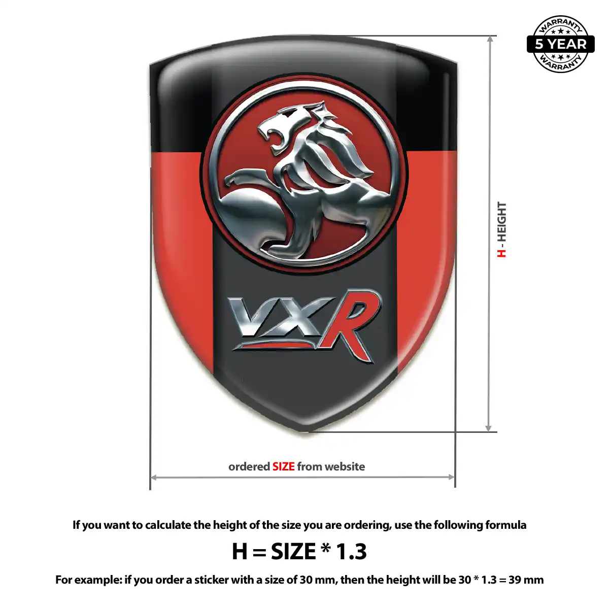 Vauxhall Emblem Logo Badge Premium Dome