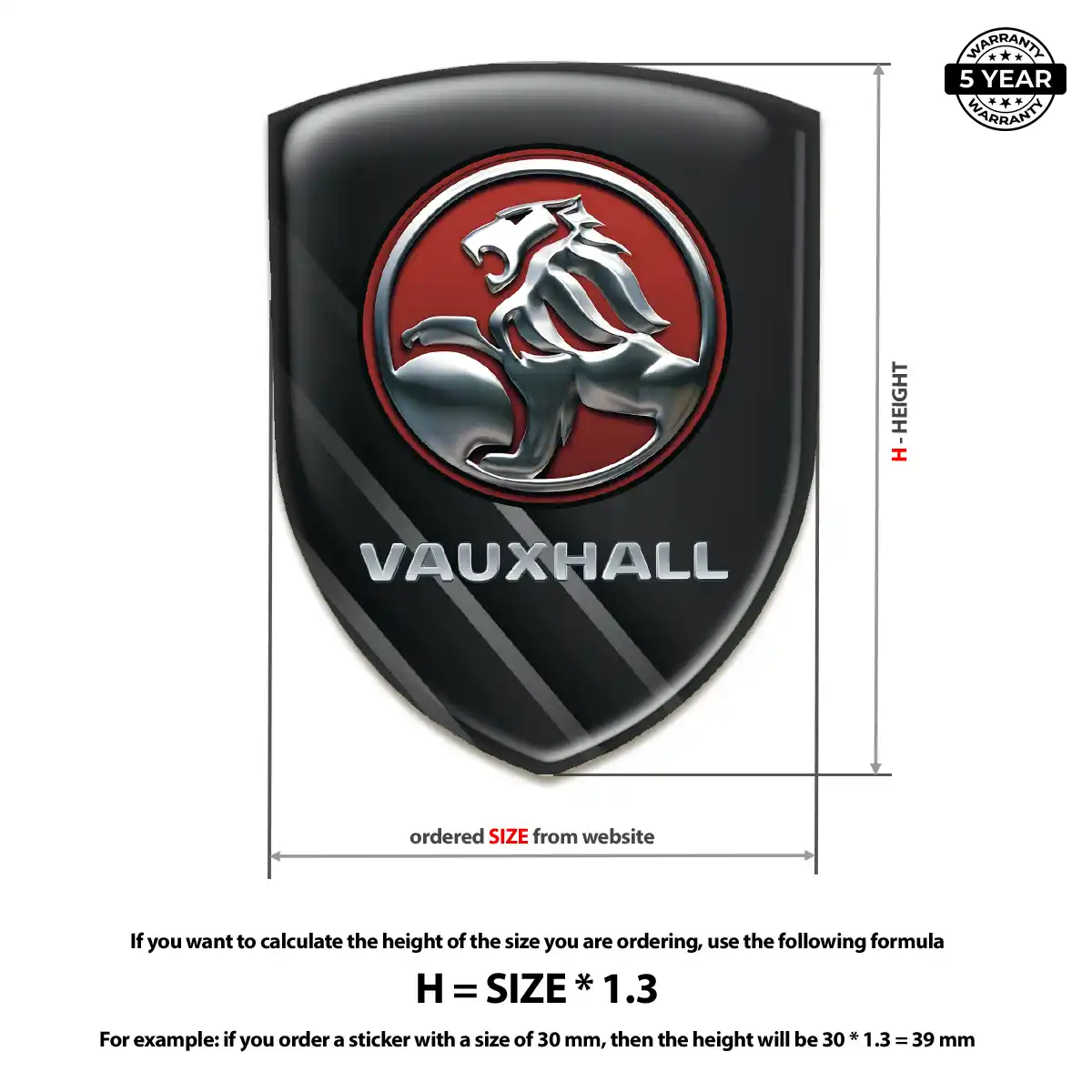 Vauxhall Emblem Logo Badge Resin Elite