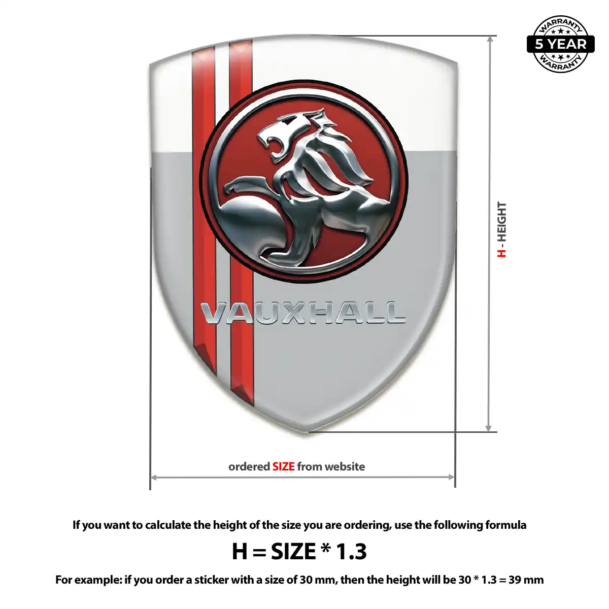 Vauxhall Emblem Logo Badge Resin Luxe