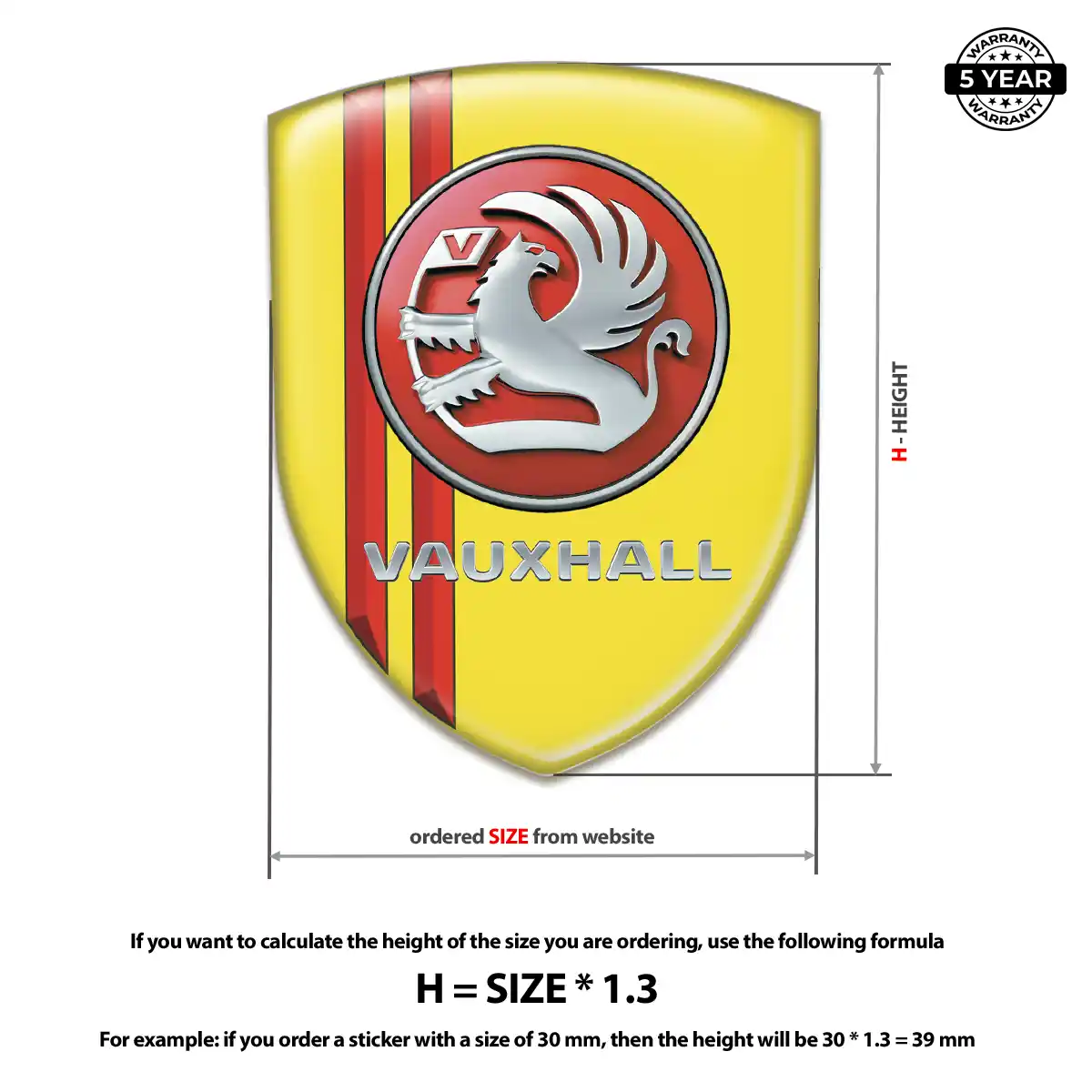 Vauxhall Emblem Logo Elite Finish