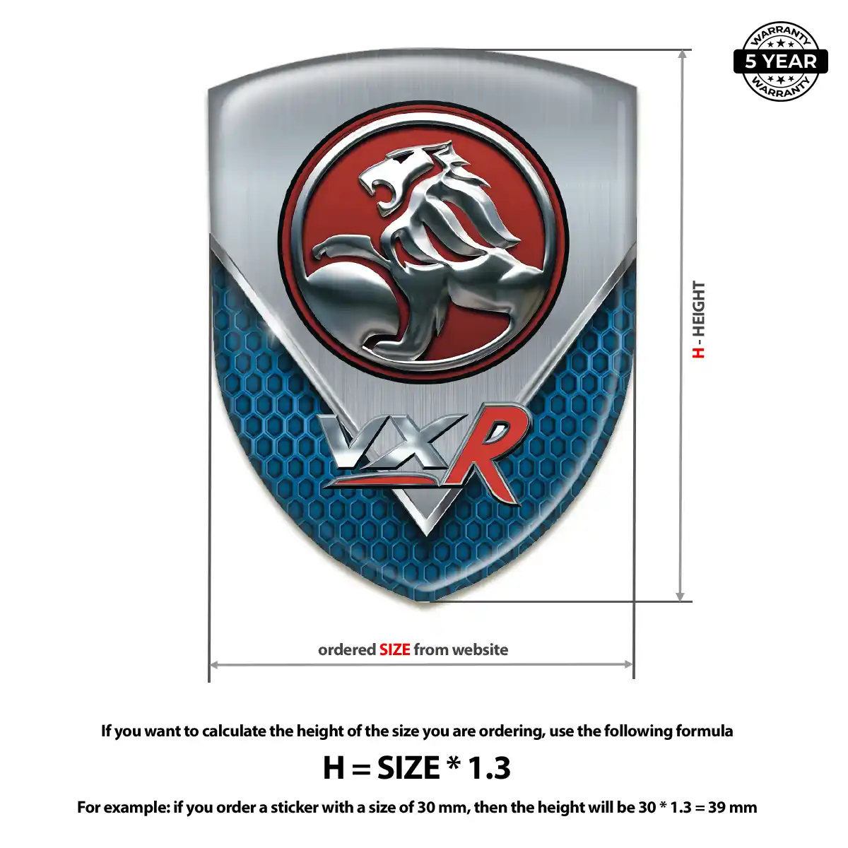 Vauxhall Emblem Logo Premium Dome