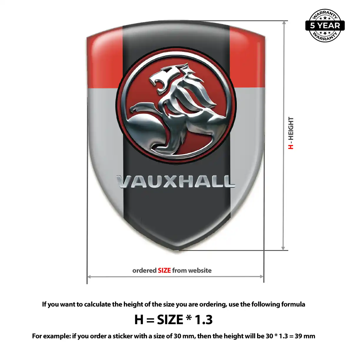 Vauxhall Emblem Premium Dome