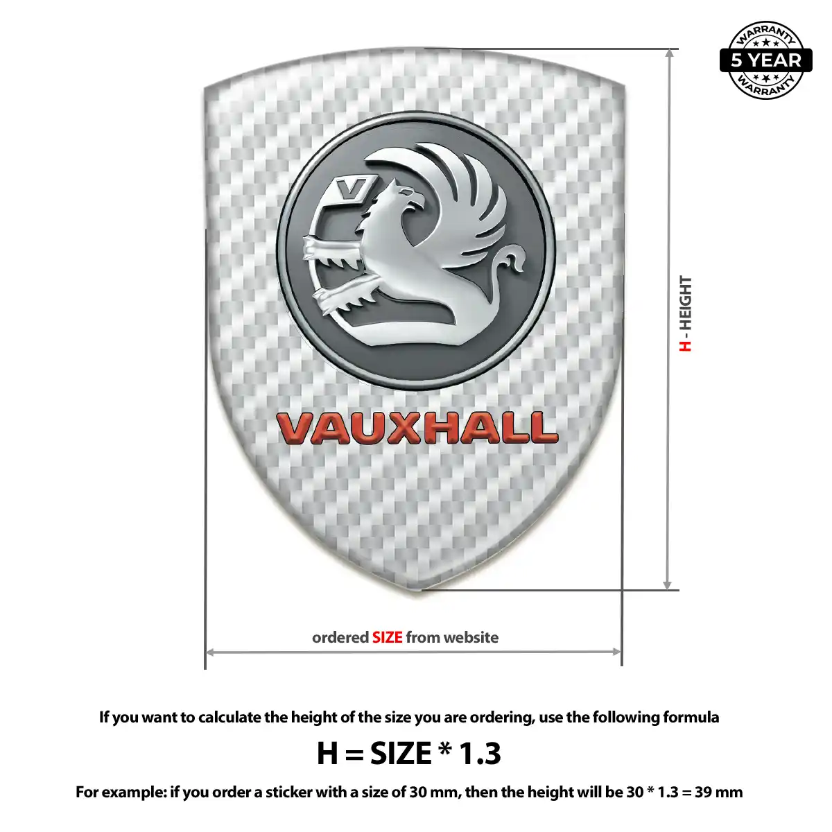 Vauxhall Emblem Shield Cabin Style