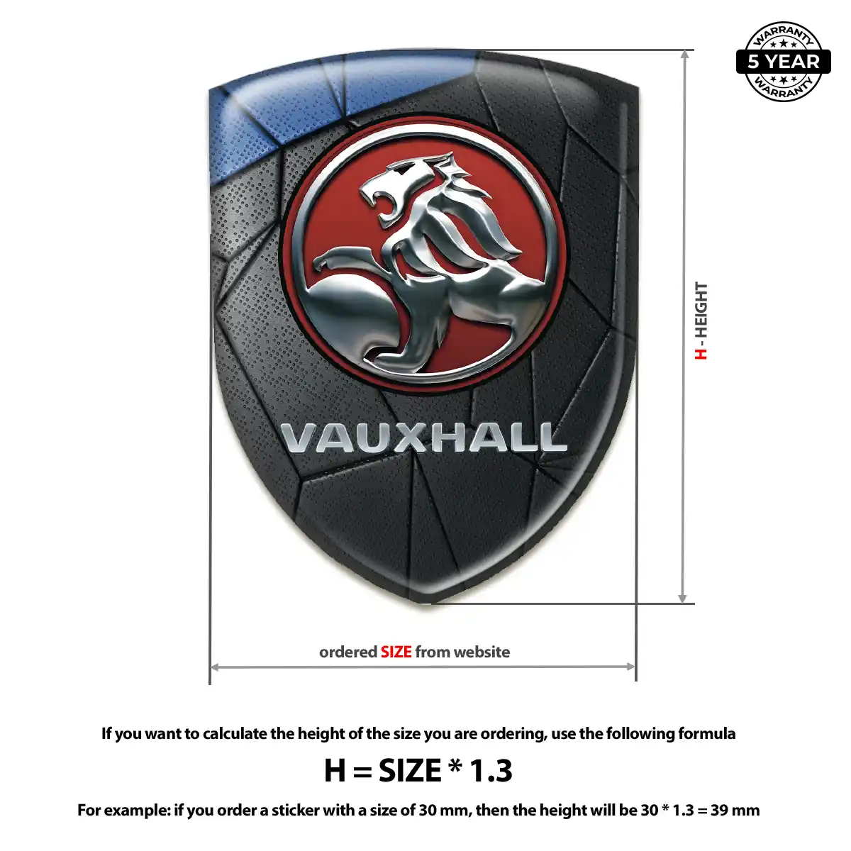 Vauxhall Emblem Shield Prestige Line