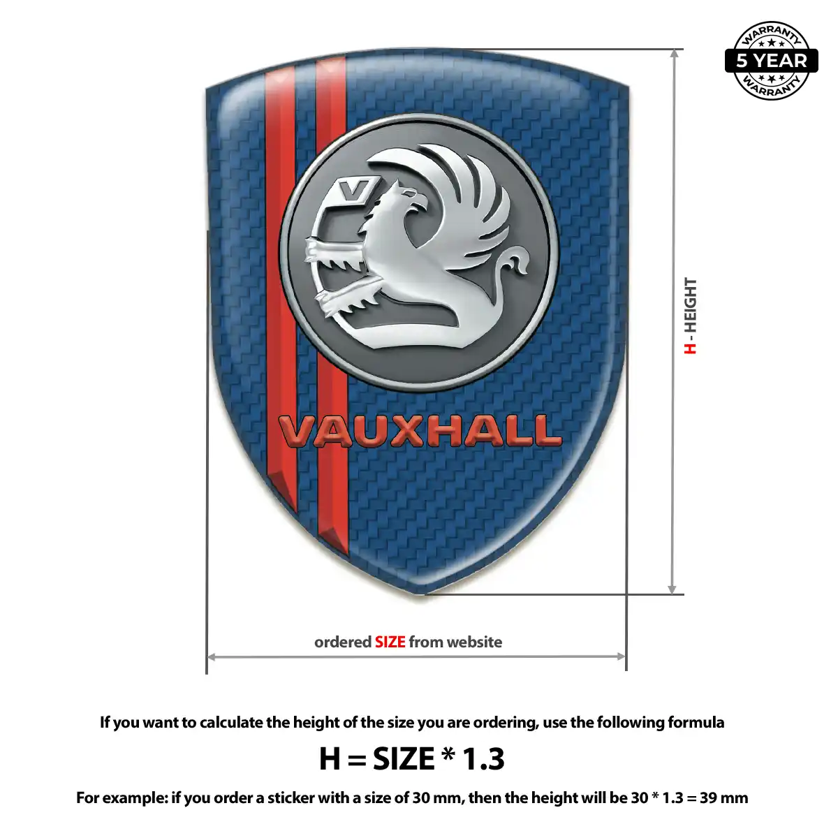 Vauxhall Emblem Shield Prime Quality