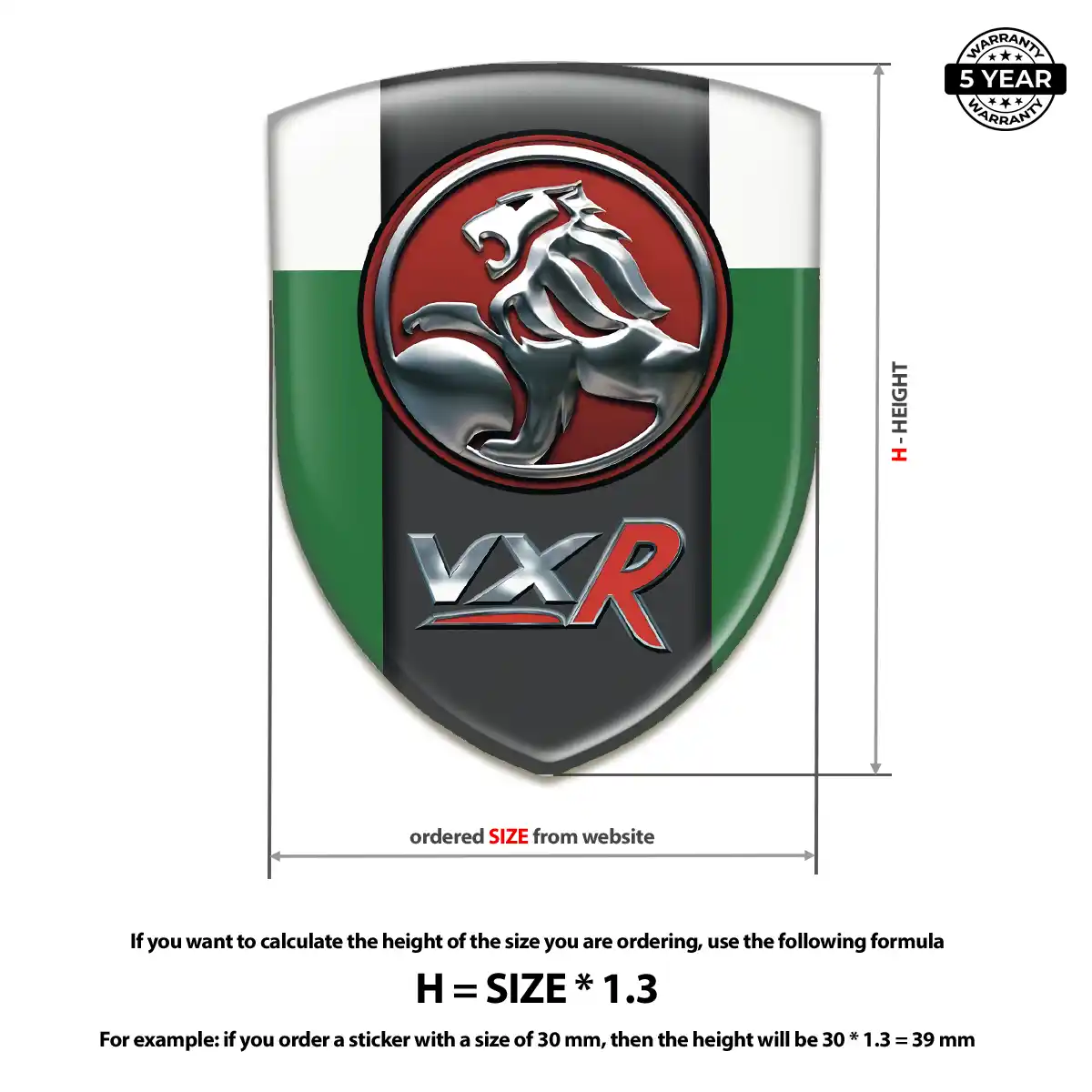 Vauxhall Emblem Shield Resin Elite
