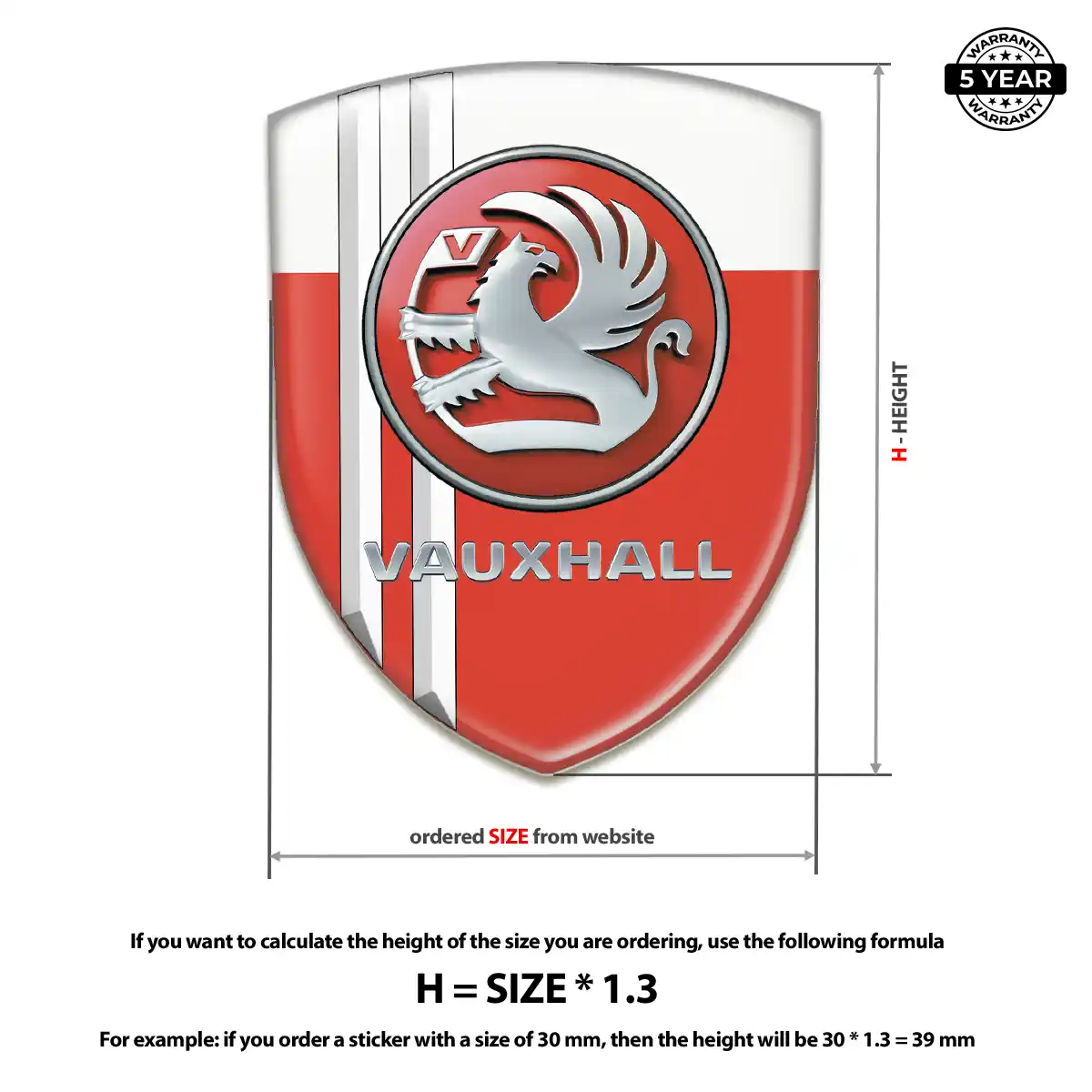 Vauxhall Emblem Shield Resin Luxe