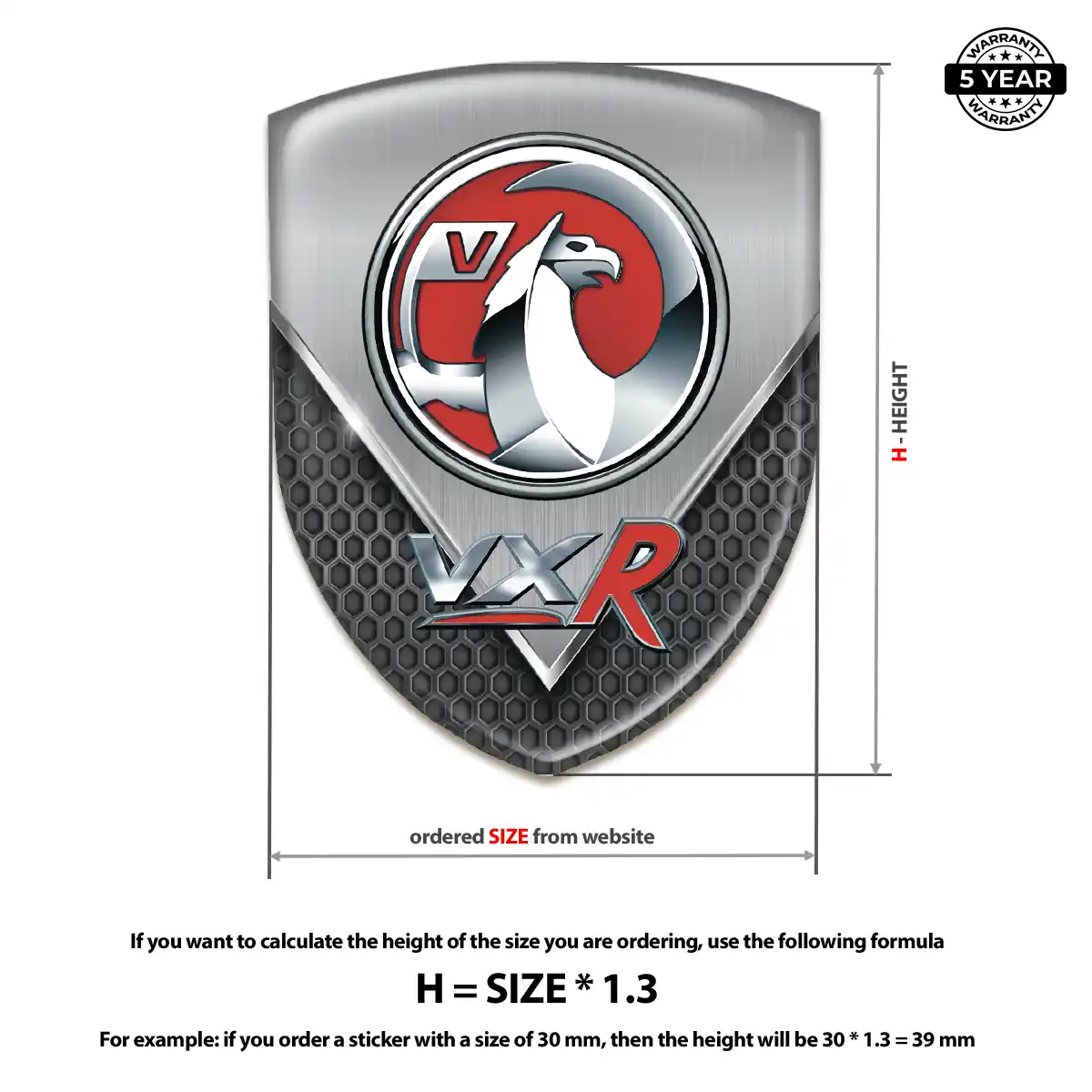Vauxhall Emblem Shield Signature Grade