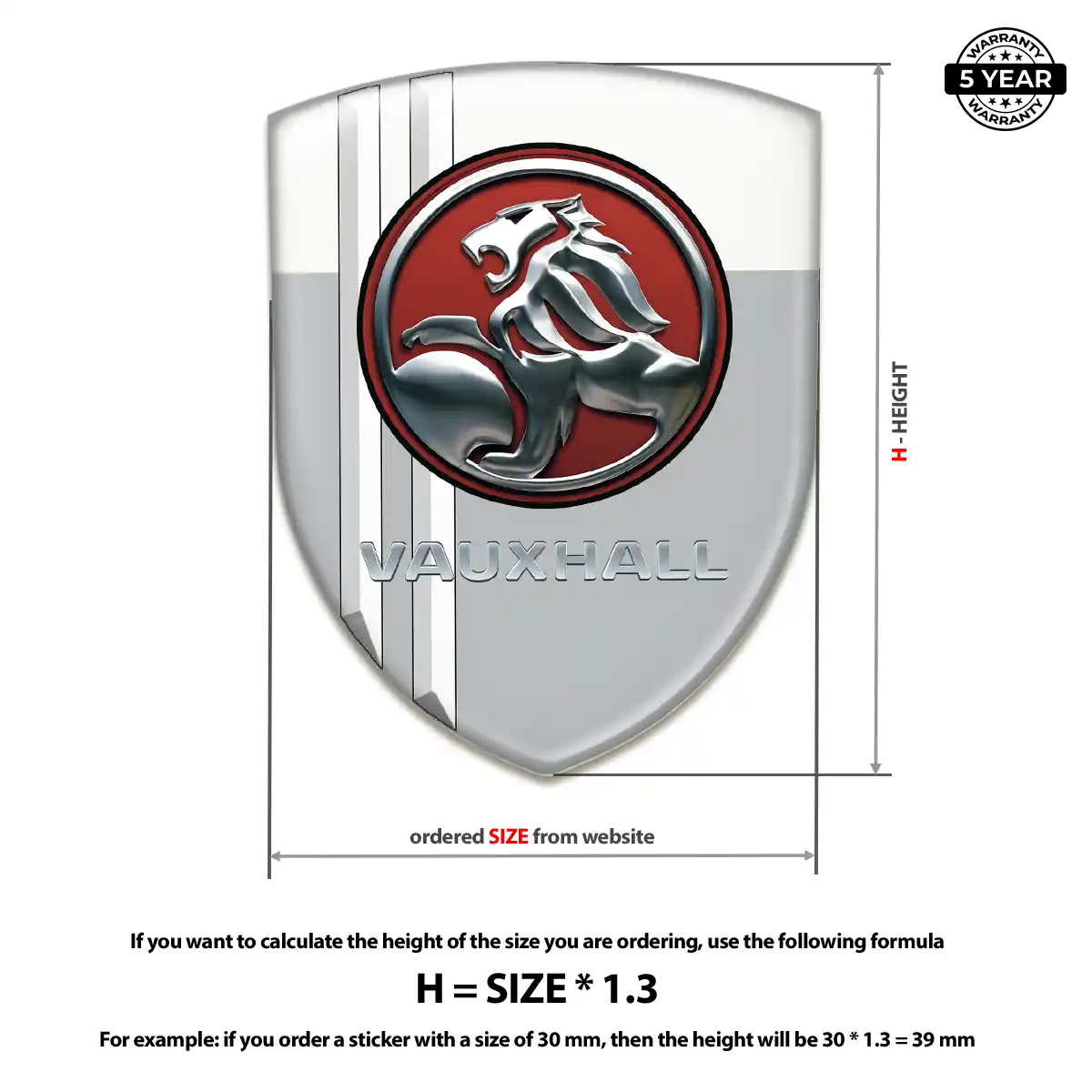 Vauxhall Emblem Silicone Elite Finish