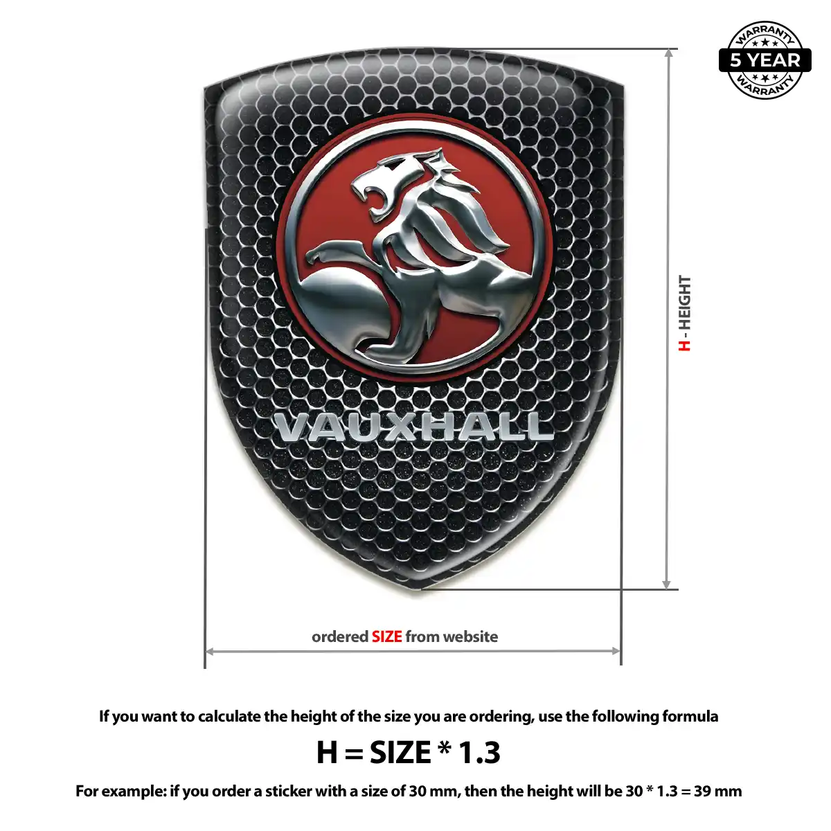 Vauxhall Emblem Silicone Prime Quality