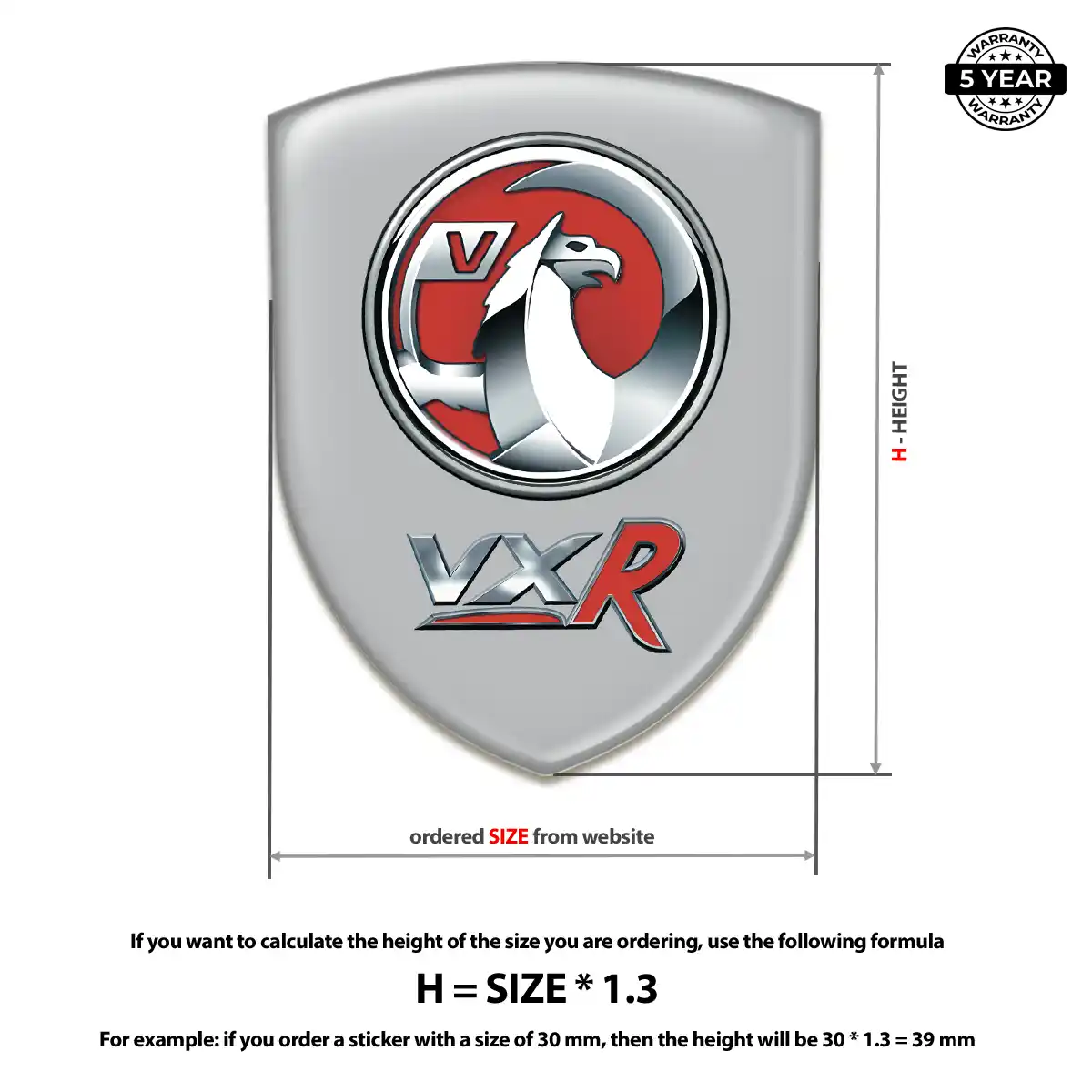 Vauxhall Emblem Silicone Signature Grade