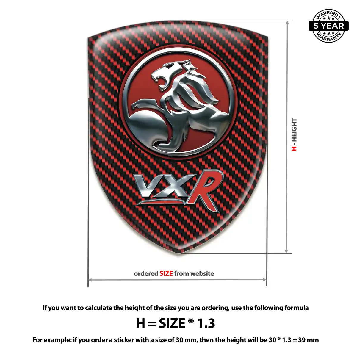 Vauxhall Epoxy Domed Sticker Deluxe Edition