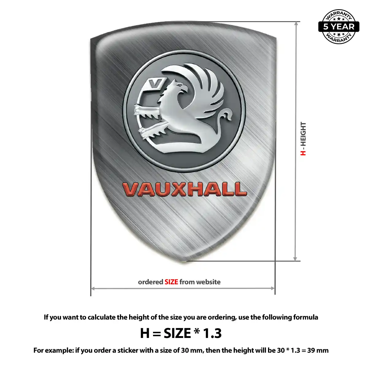 Vauxhall Epoxy Domed Sticker Elite Edition