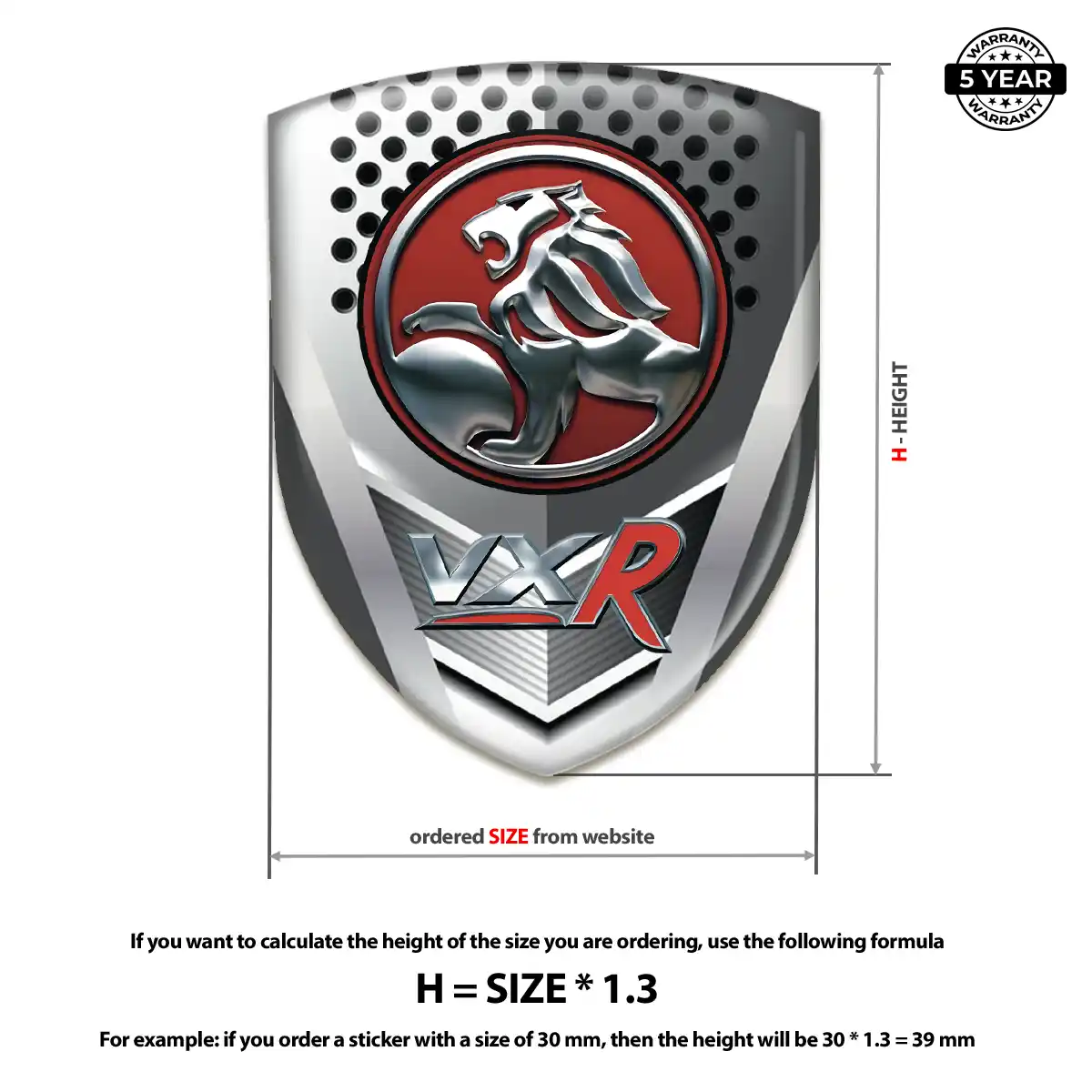 Vauxhall Epoxy Domed Sticker Noble Edition