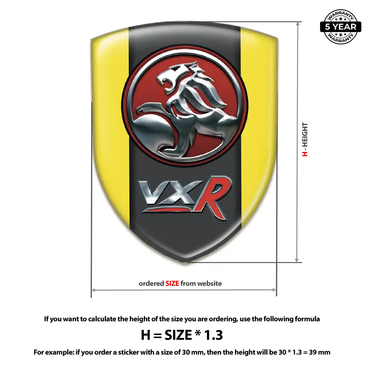 Vauxhall Epoxy Domed Sticker Refined Design
