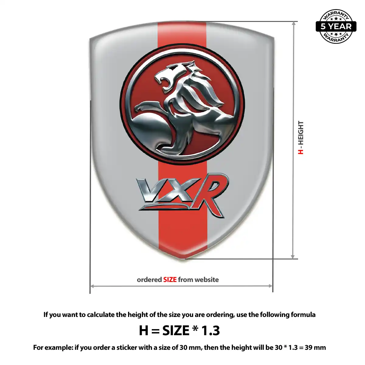 Vauxhall Epoxy Domed Sticker Resin Luxe