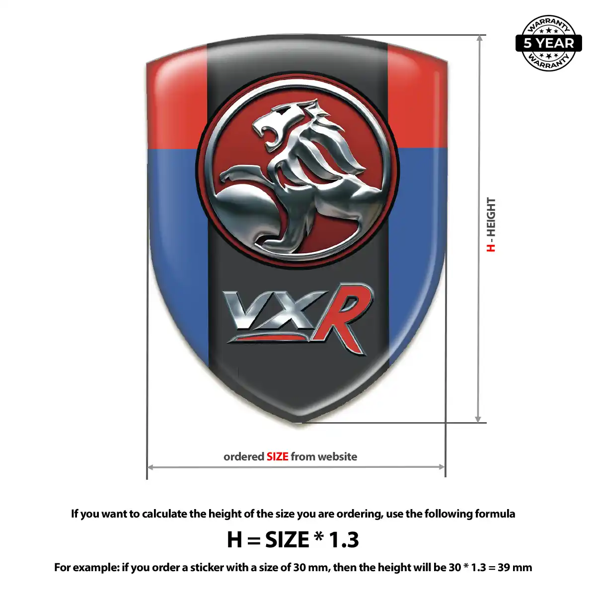 Vauxhall Gel Badge Sticker Cabin Style
