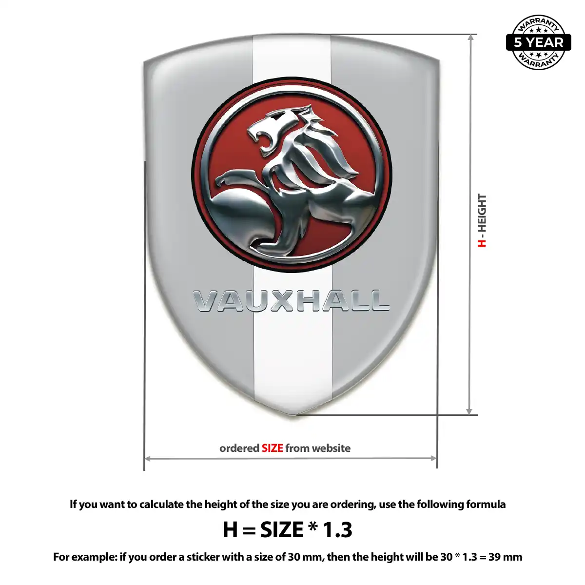 Vauxhall Gel Badge Sticker Deluxe Edition