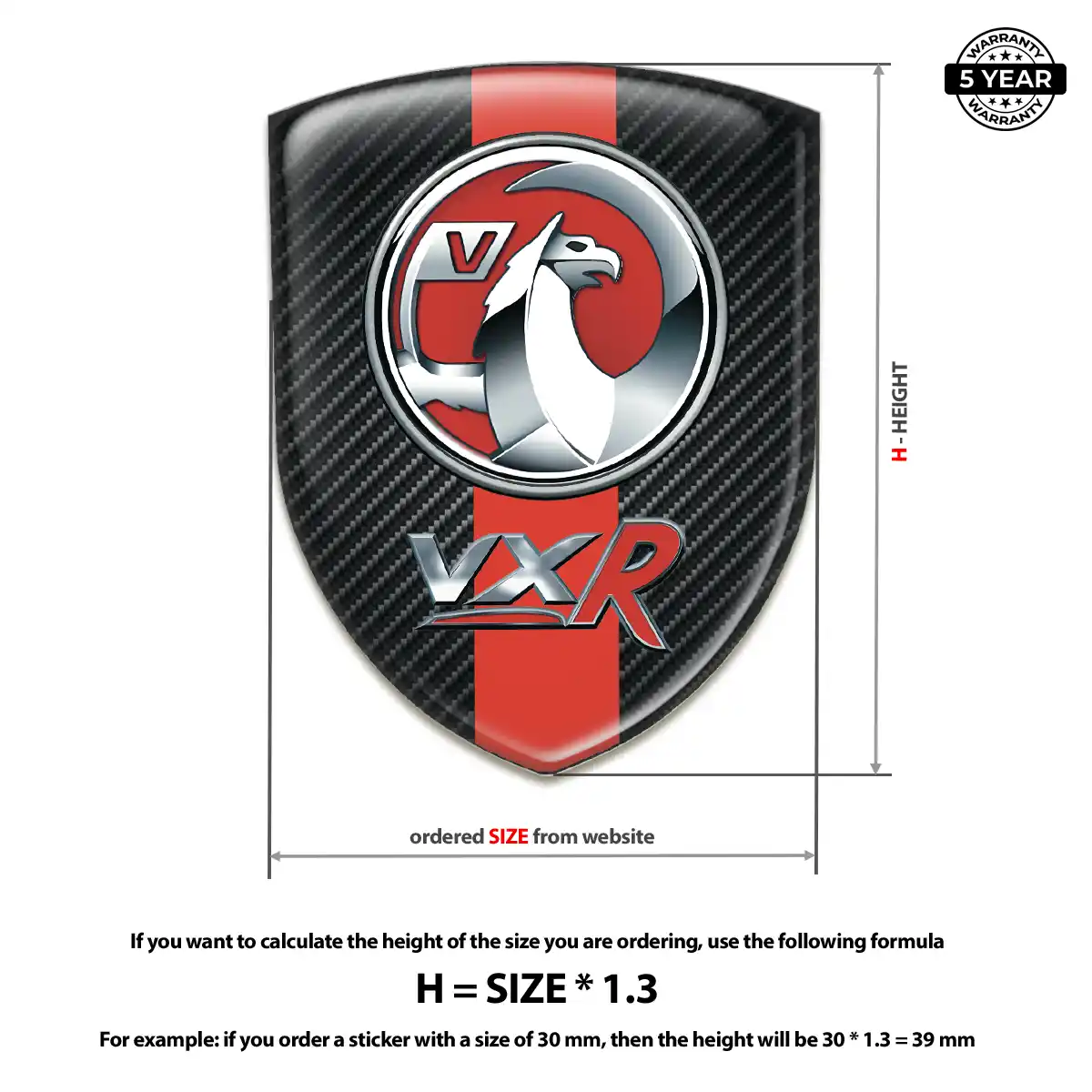 Vauxhall Gel Badge Sticker Elite Edition