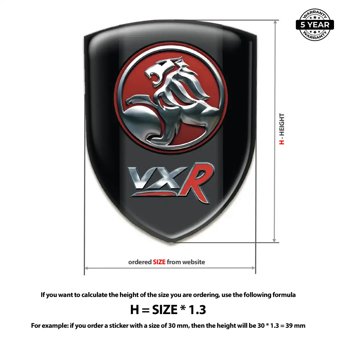 Vauxhall Gel Badge Sticker Elite Finish