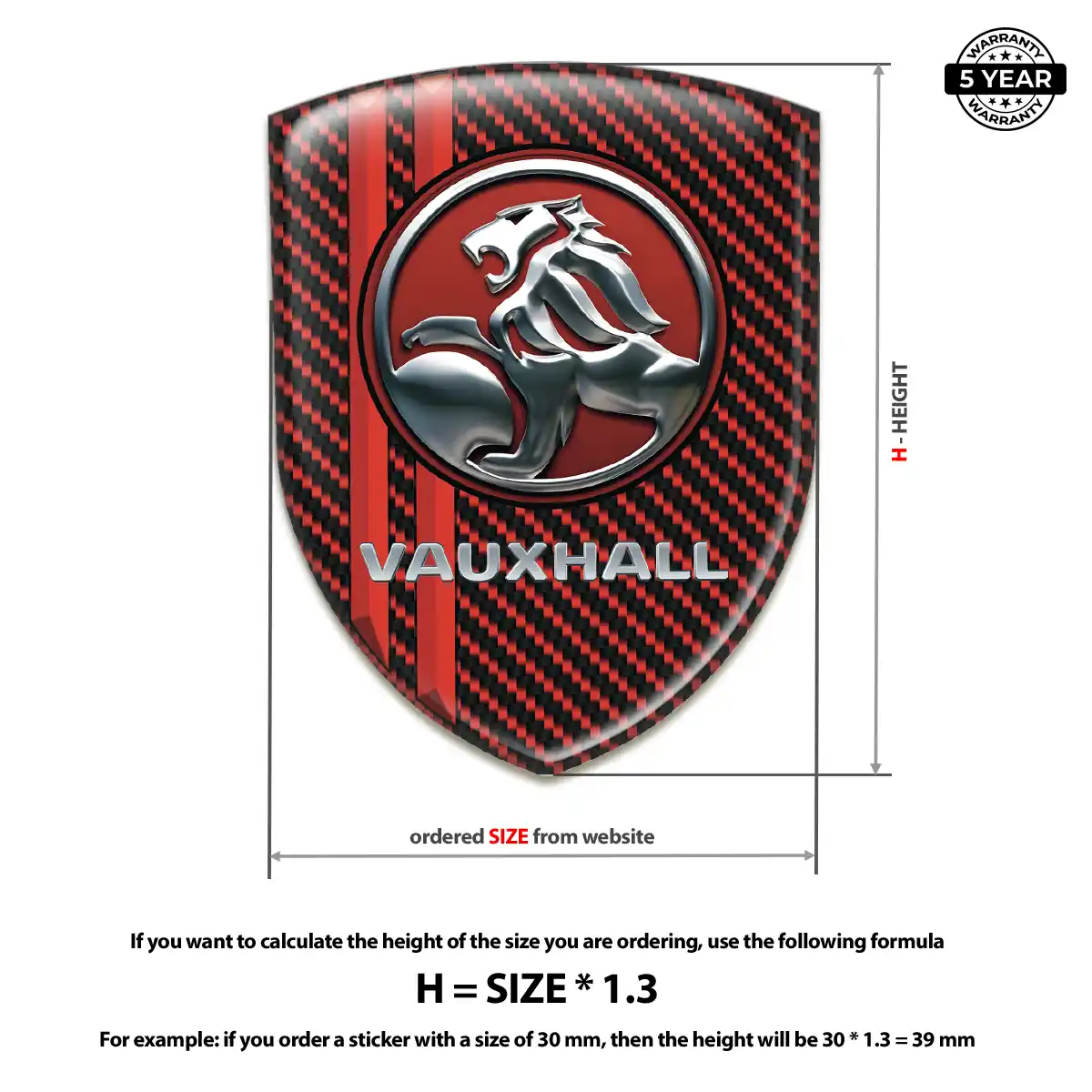 Vauxhall Gel Badge Sticker Exclusive Series