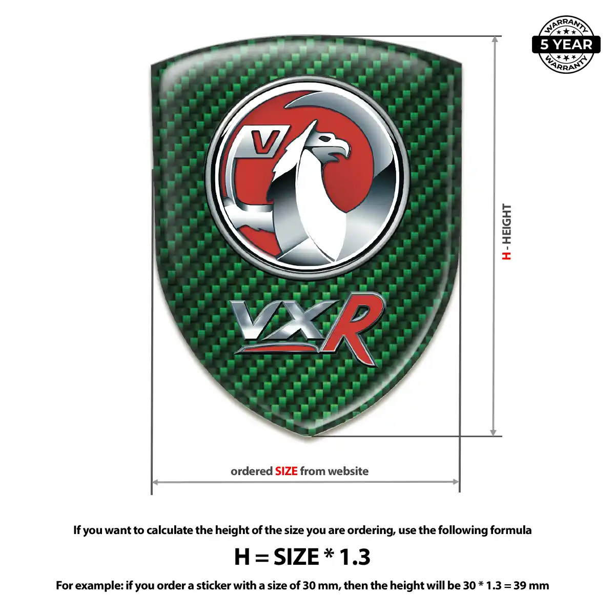 Vauxhall Gel Badge Sticker Interior Elegance
