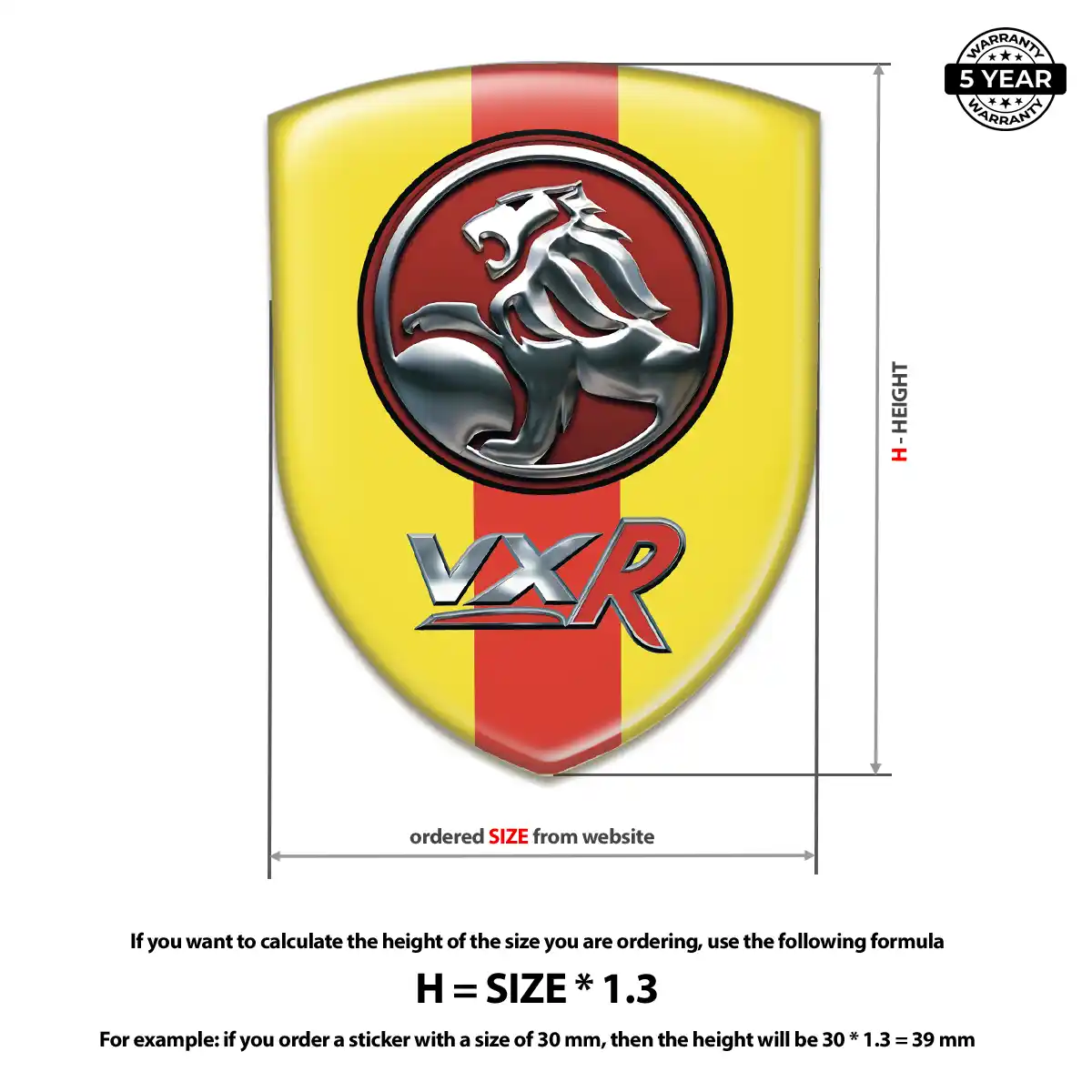 Vauxhall Gel Badge Sticker Interior Luxe