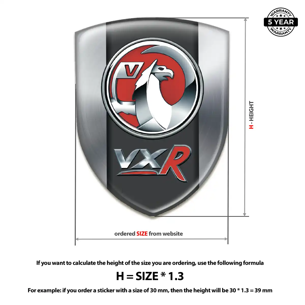 Vauxhall Gel Badge Sticker Noble Edition
