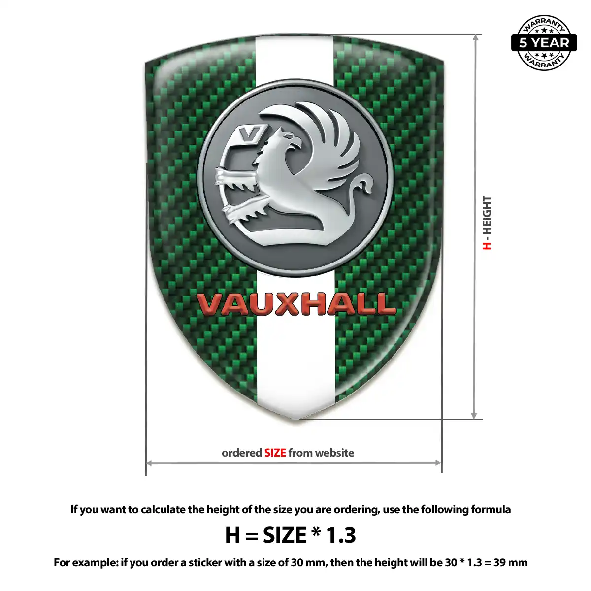 Vauxhall Gel Badge Sticker Opulent Line