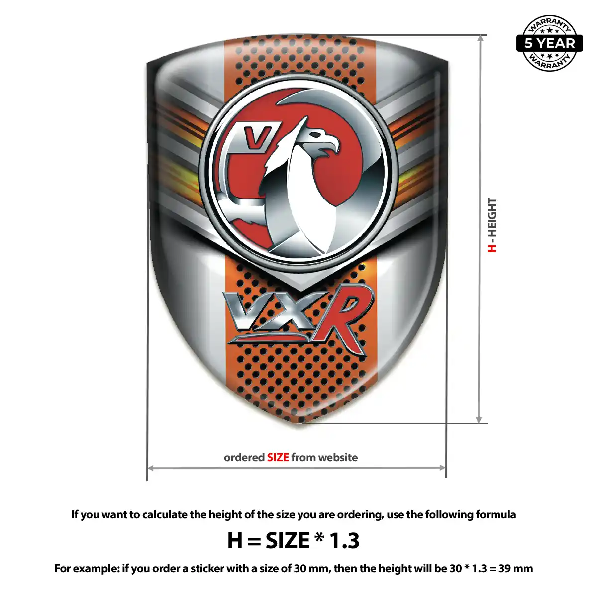 Vauxhall Gel Badge Sticker Premium Dome
