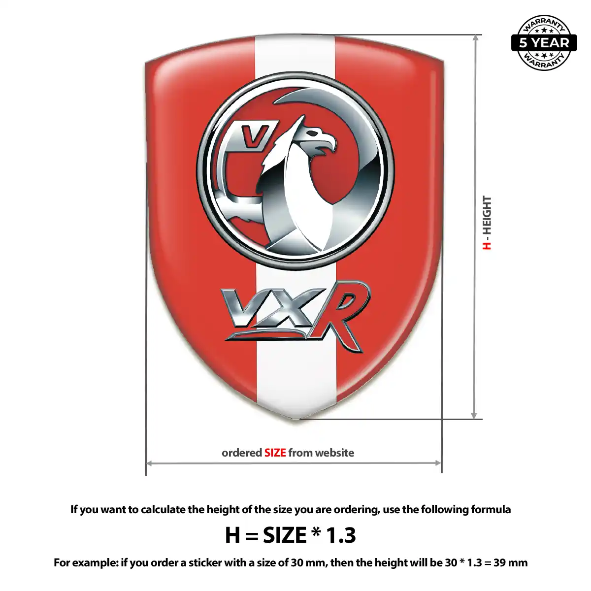 Vauxhall Gel Badge Sticker Prestige Line