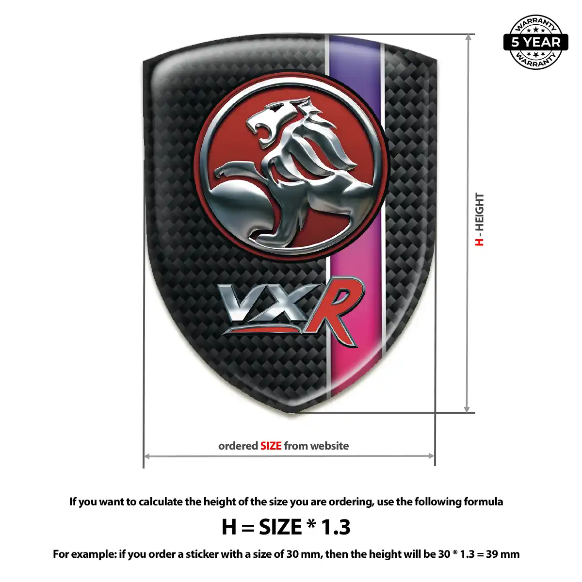 Vauxhall Gel Badge Sticker Refined Design