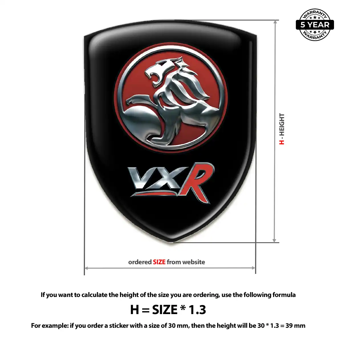 Vauxhall Gel Badge Sticker Resin Luxe
