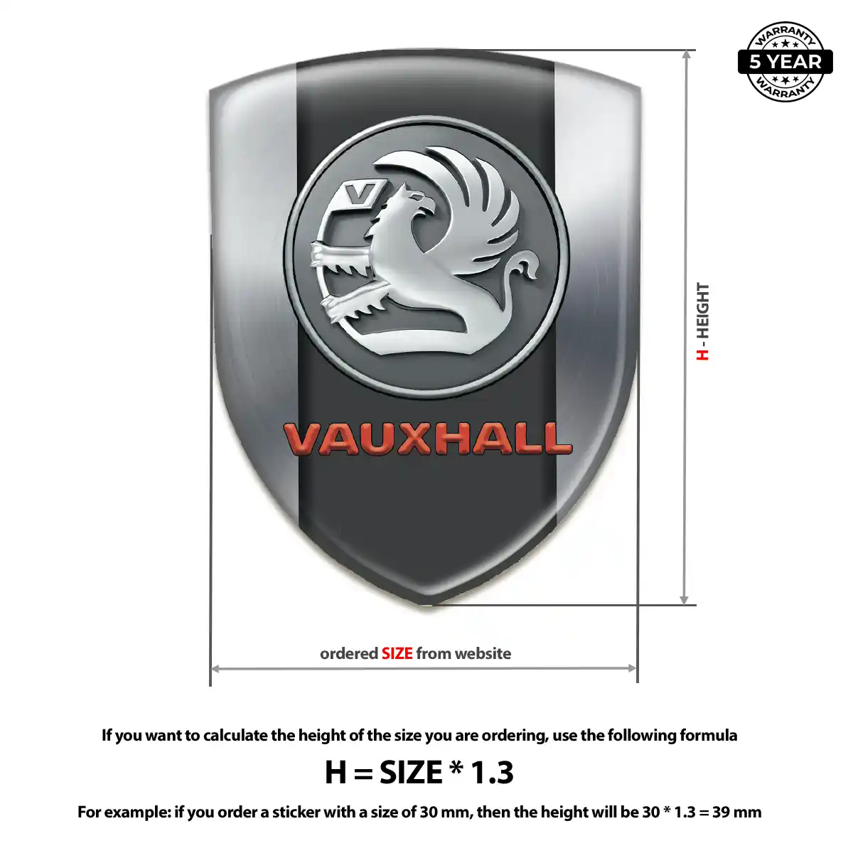 Vauxhall Gel Badge Sticker Sleek Style