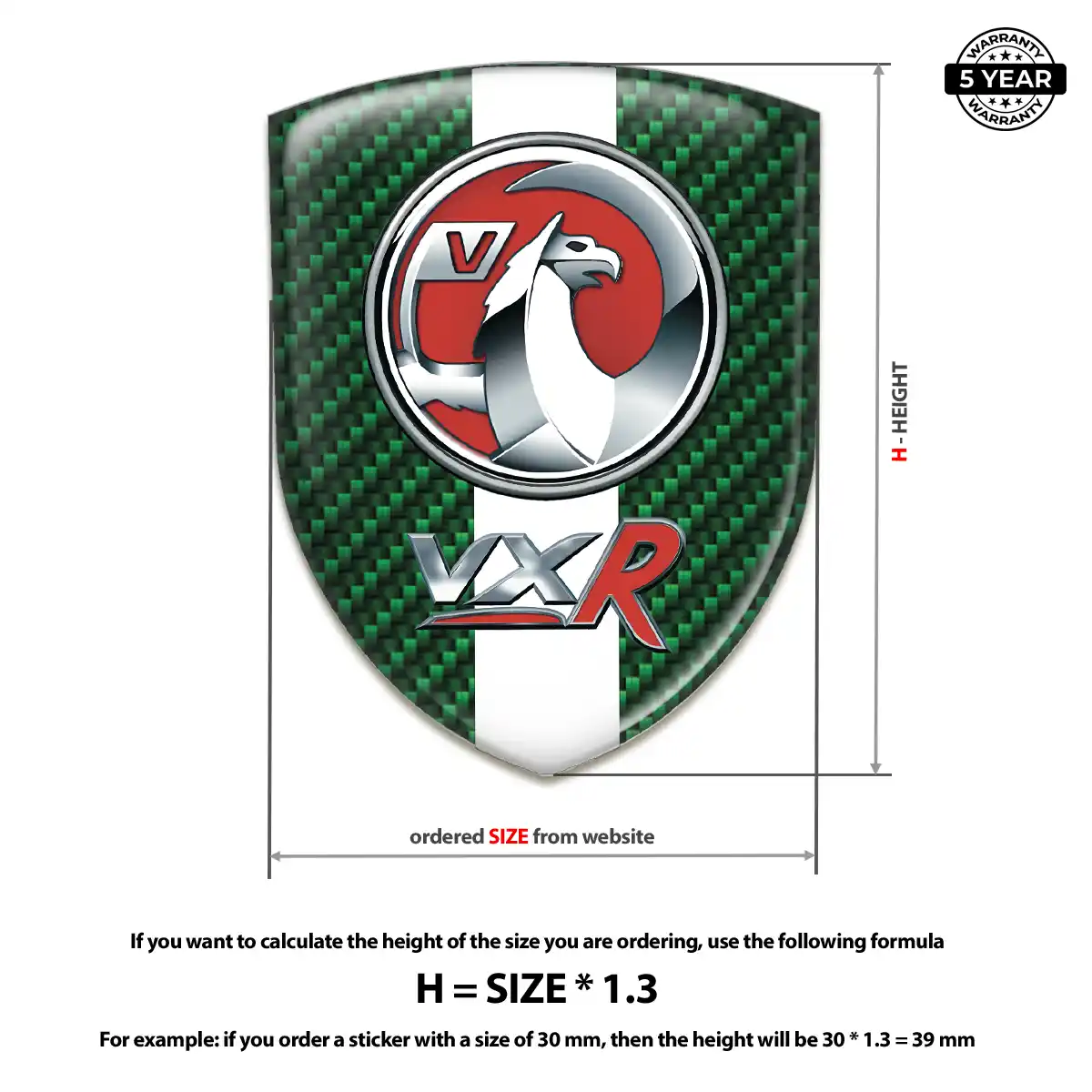 Vauxhall Gel Badge Sticker Superior Craft