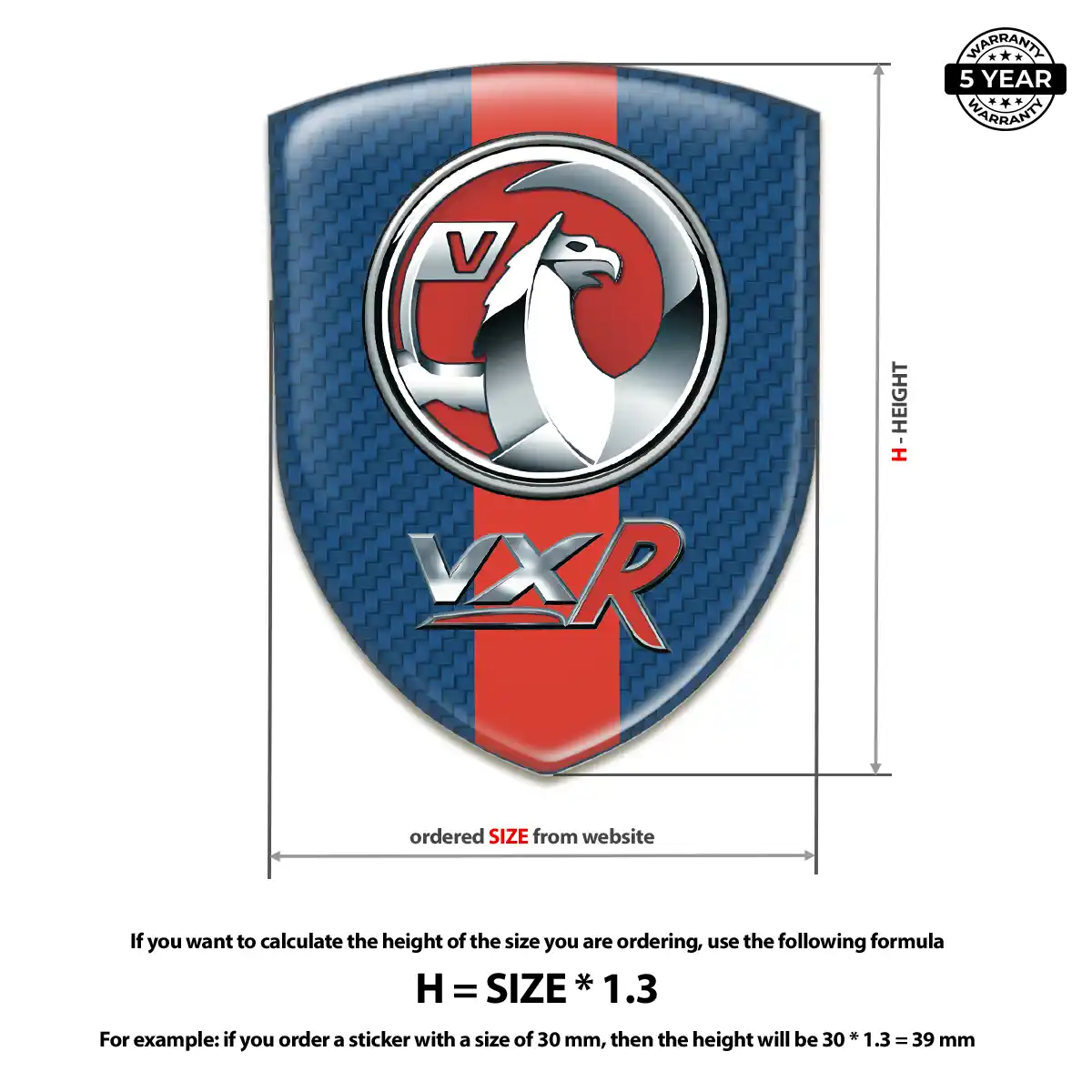 Vauxhall Gel Emblem Sticker Deluxe Edition