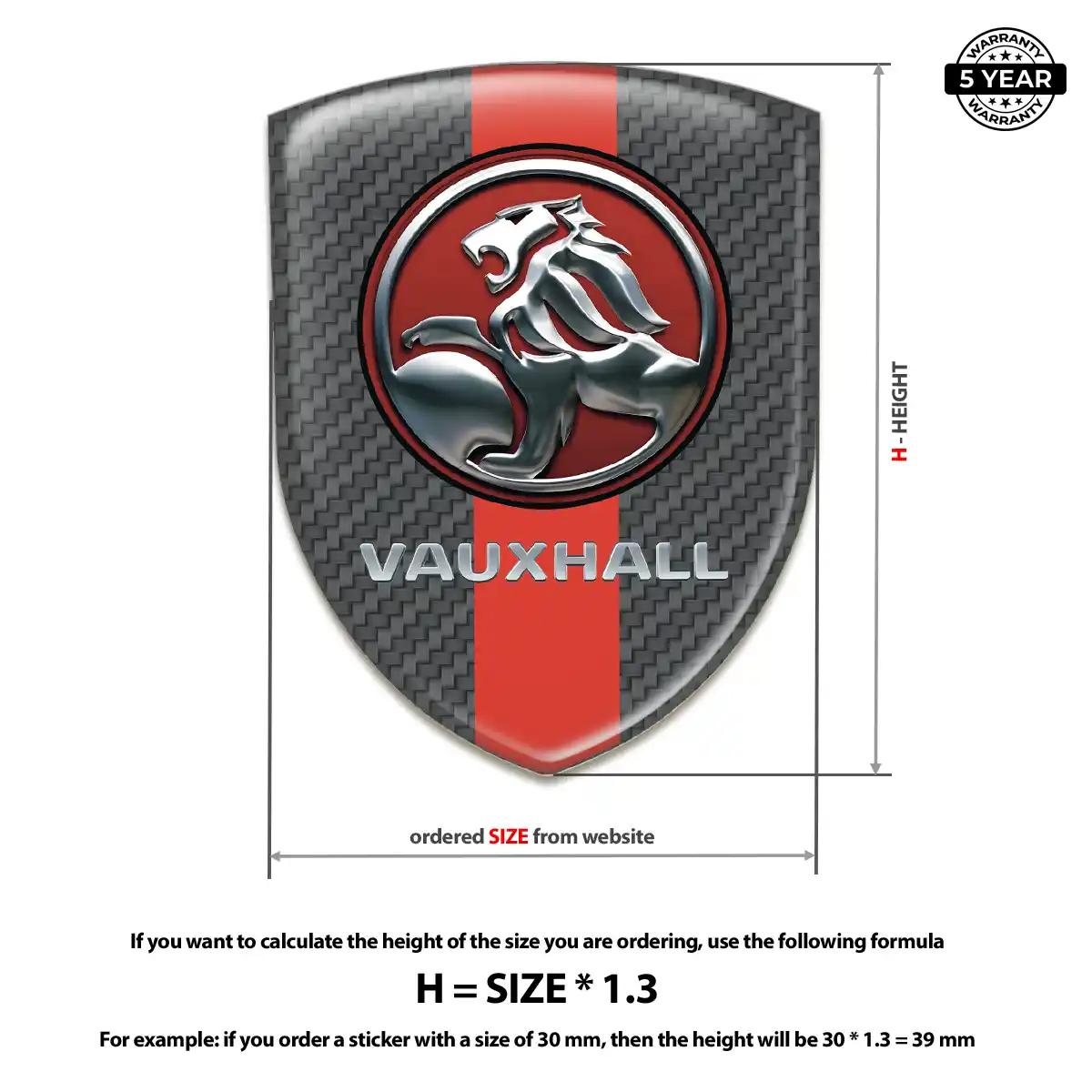 Vauxhall Gel Emblem Sticker Elite Edition