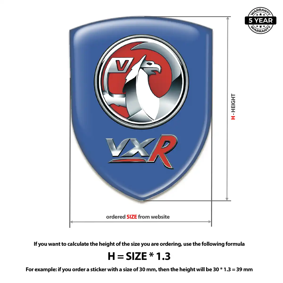 Vauxhall Gel Emblem Sticker Exclusive Series
