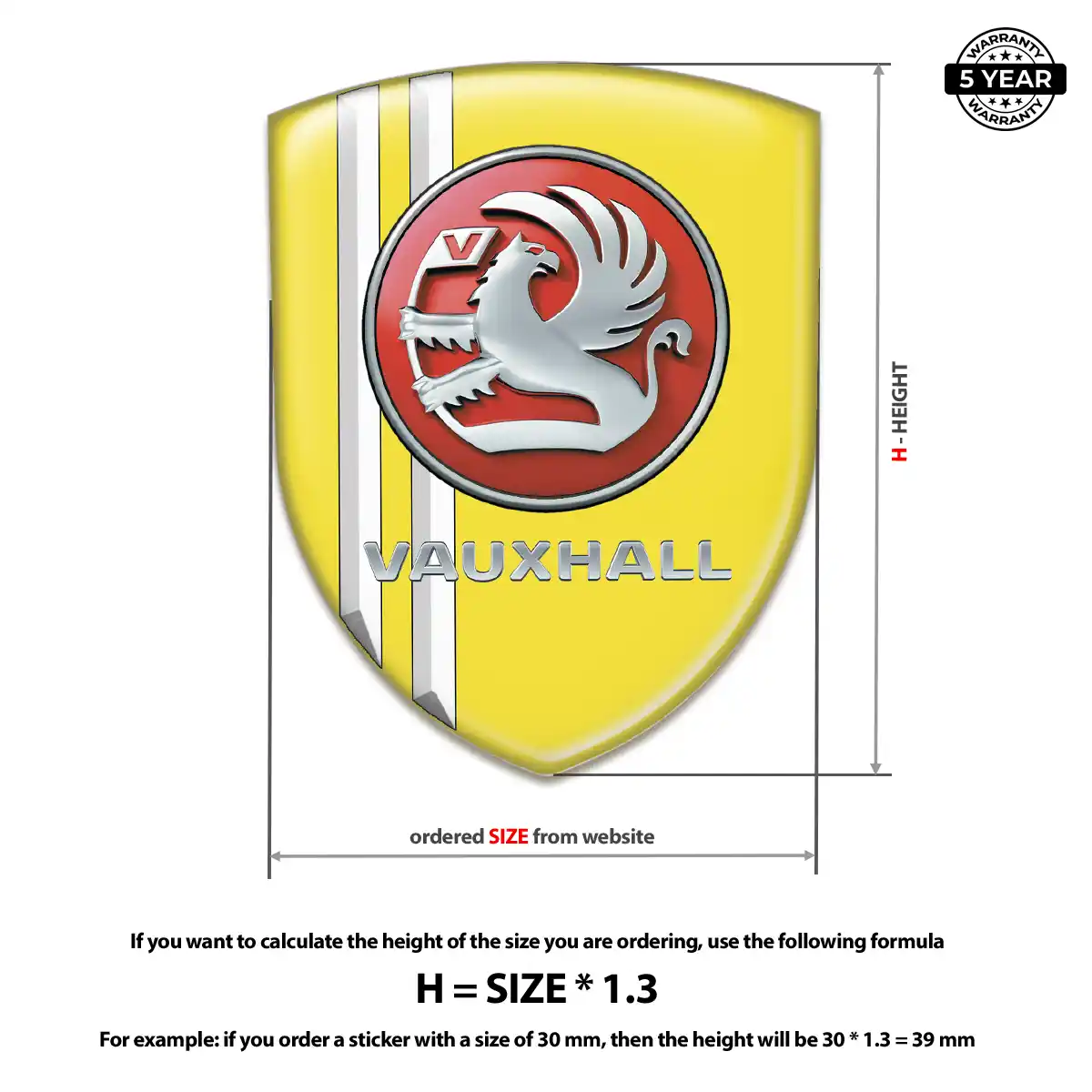 Vauxhall Gel Emblem Sticker Interior Luxe