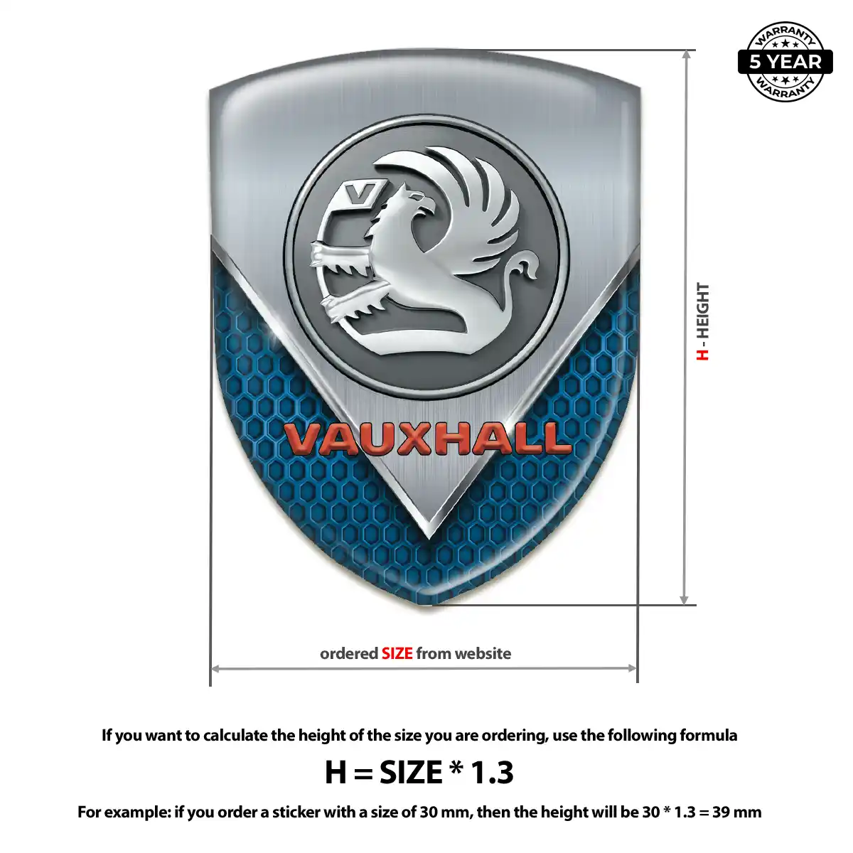 Vauxhall Gel Emblem Sticker Noble Edition