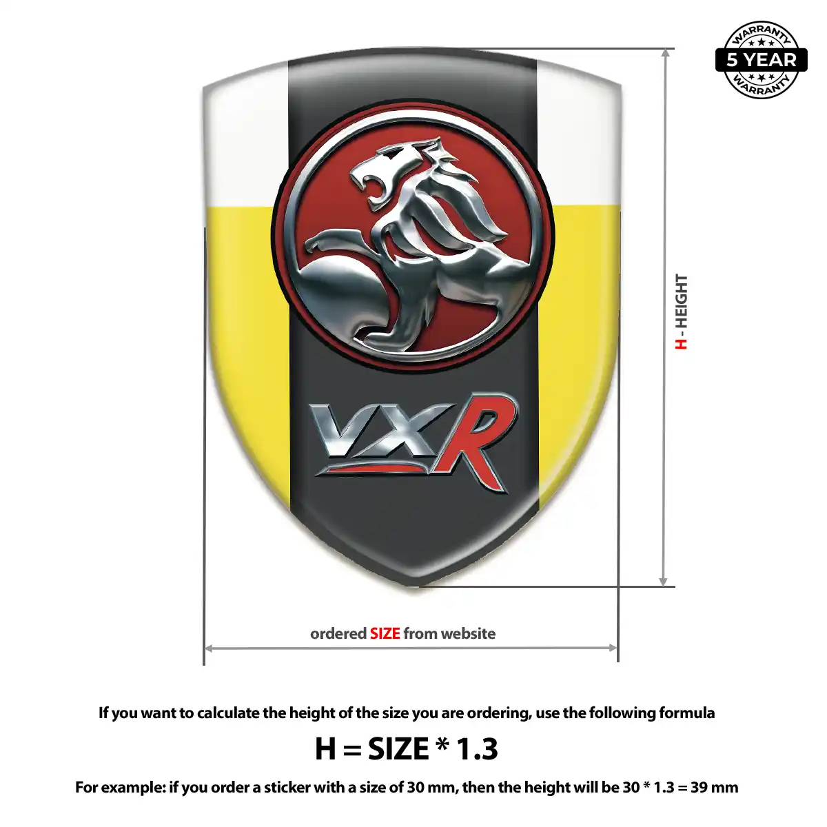 Vauxhall Gel Emblem Sticker Premium Dome