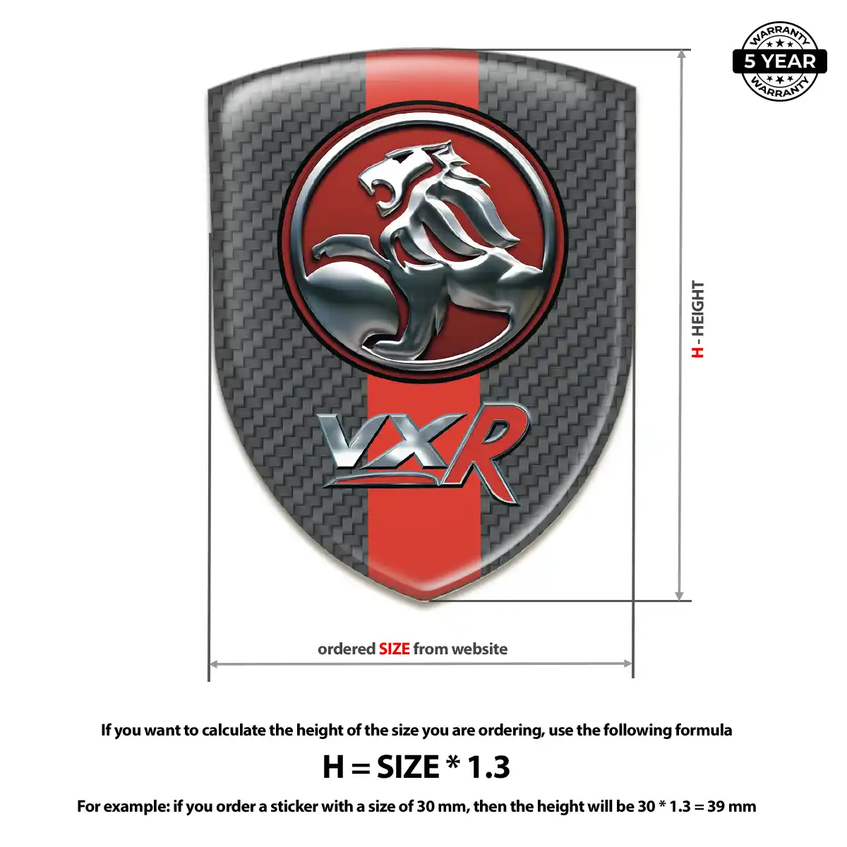 Vauxhall Gel Emblem Sticker Prestige Line