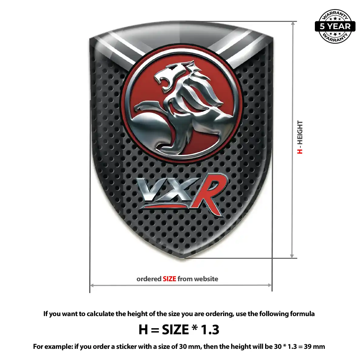 Vauxhall Gel Emblem Sticker Resin Luxe