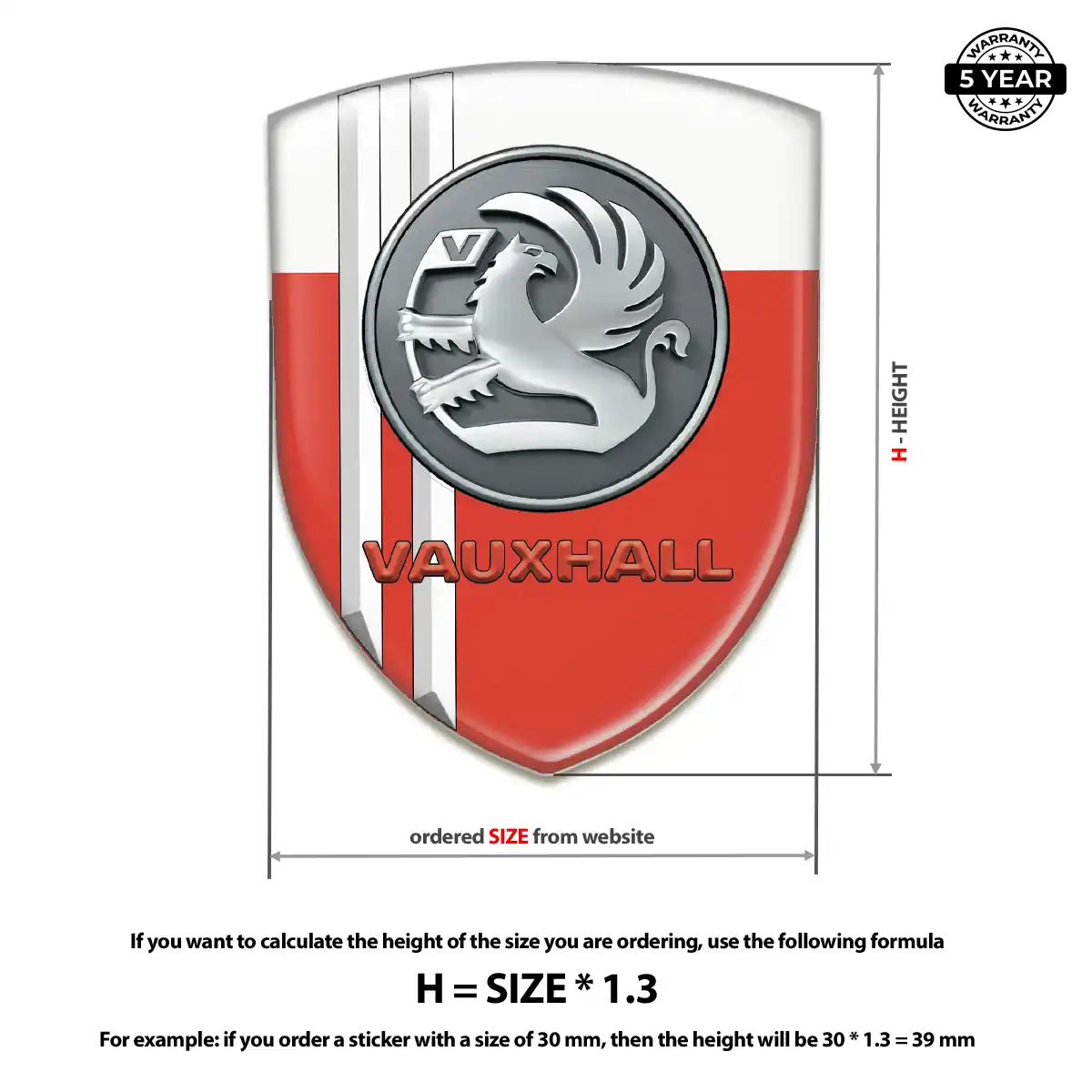 Vauxhall Gel Emblem Sticker Sleek Style