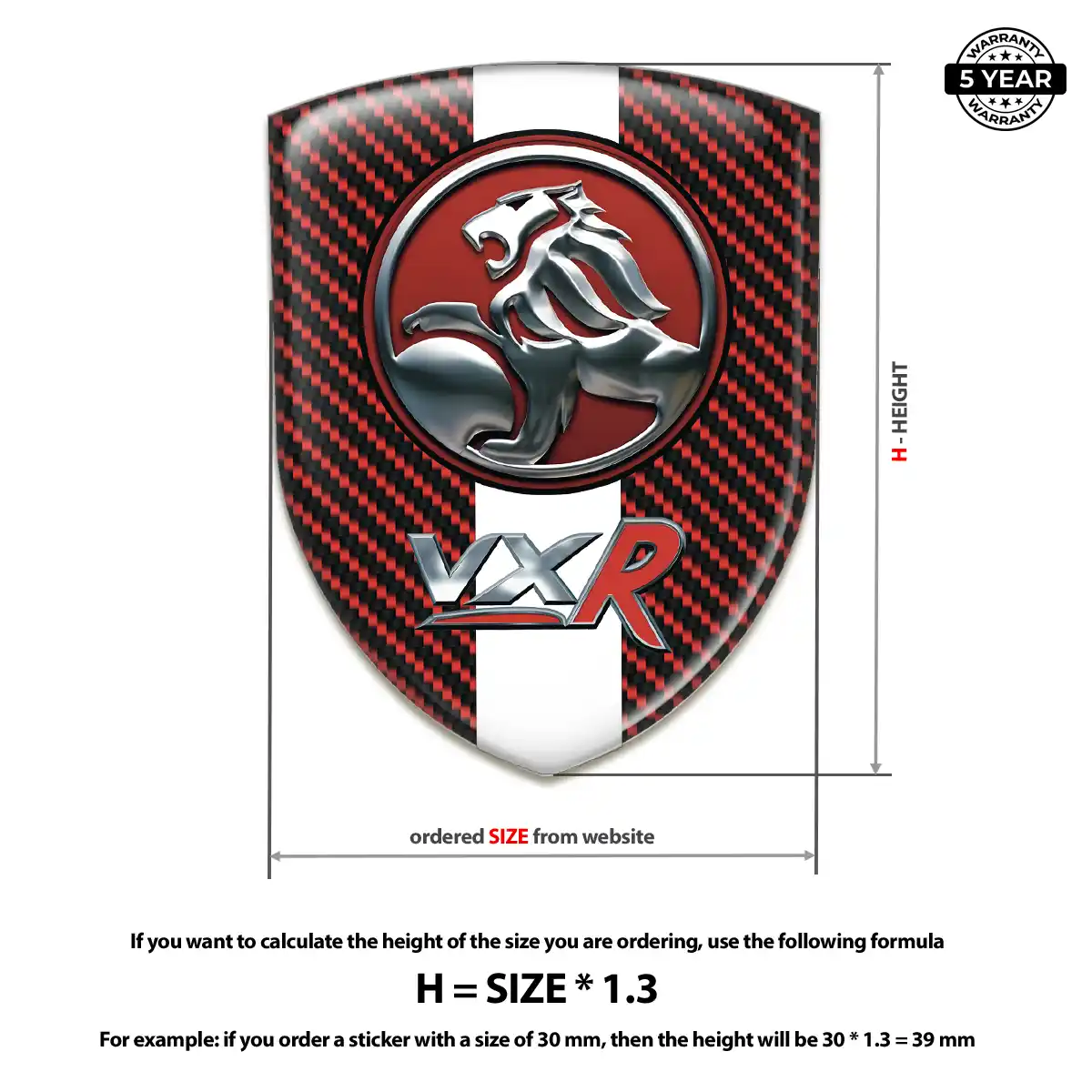 Vauxhall Gel Emblem Sticker Superior Craft