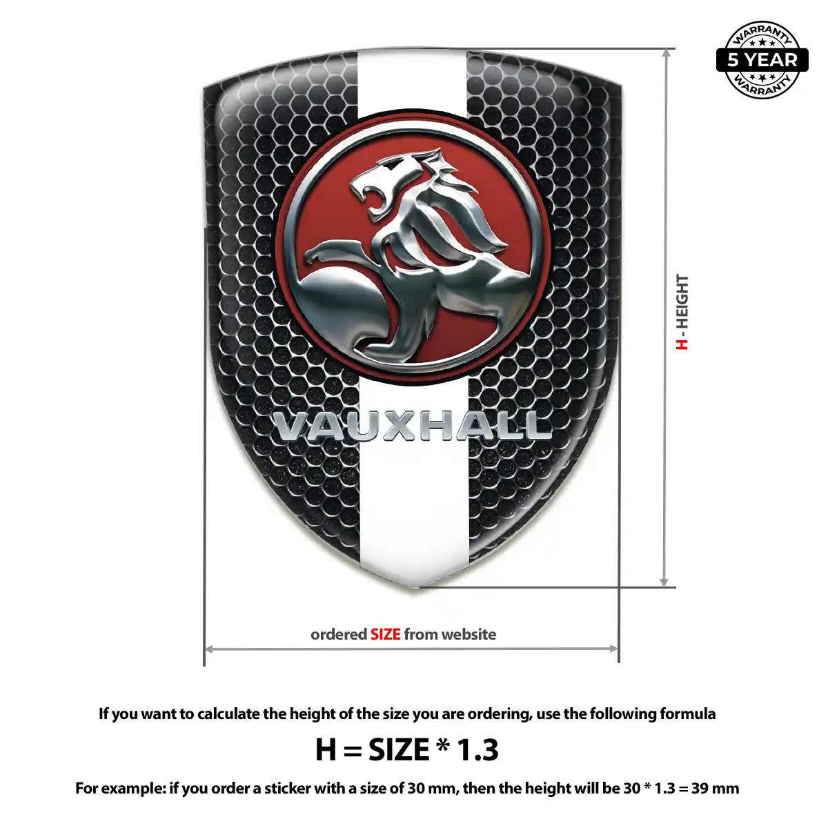 Vauxhall Logo Badge Resin Elite