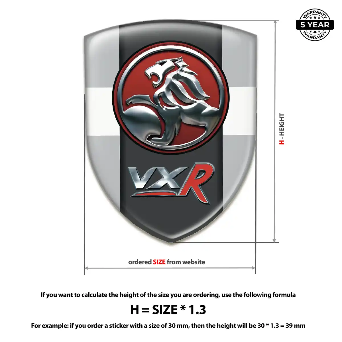 Vauxhall Logo Badge Resin Luxe
