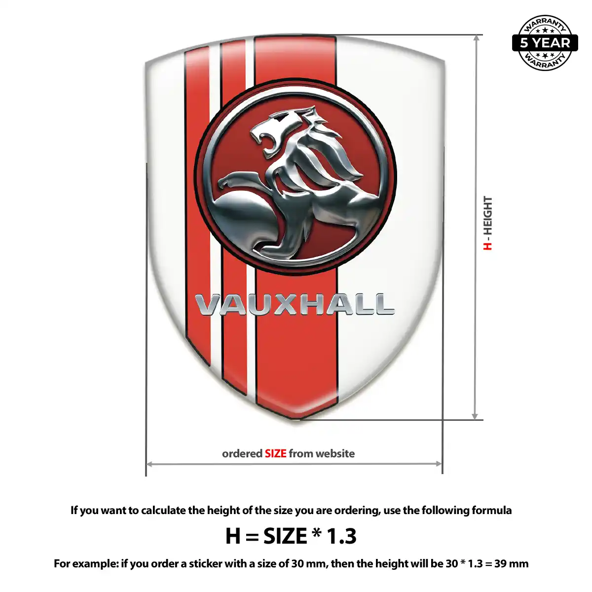 Vauxhall Logo Emblem Resin Elite